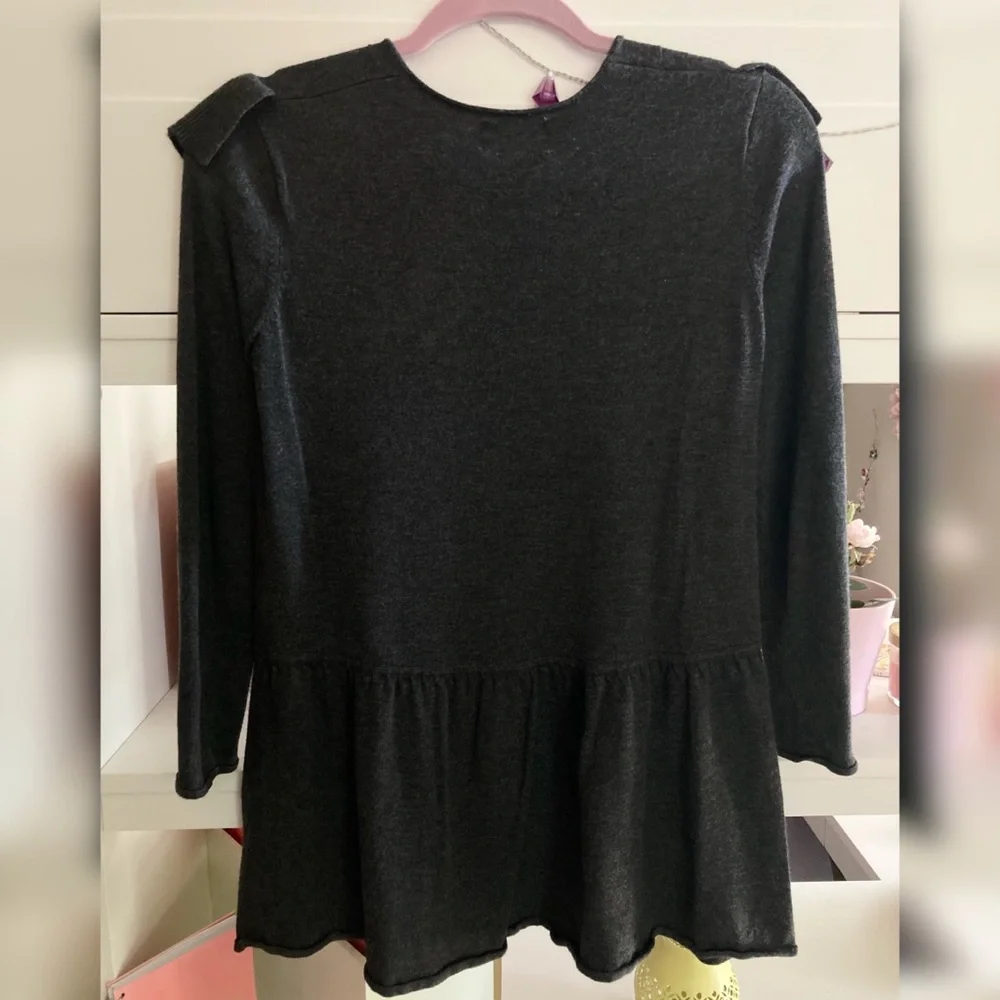 ✨2/$40✨ Zara Girls KNITWEAR Winter Collection Dark Grey/Gray Long Sleeve Dress